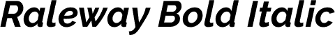 Raleway Bold Italic font - Raleway-BoldItalic.ttf