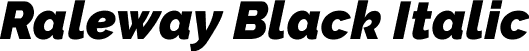 Raleway Black Italic font - Raleway-BlackItalic.ttf