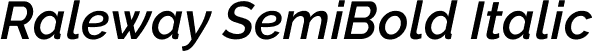 Raleway SemiBold Italic font - Raleway-SemiBoldItalic.ttf