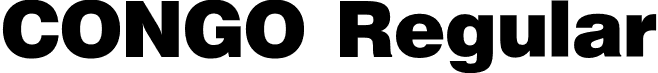 CONGO Regular font - CONGO.otf