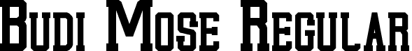 Budi Mose Regular font - Budi Mose.otf