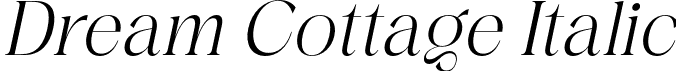 Dream Cottage Italic font - DreamCottage-Italic.otf