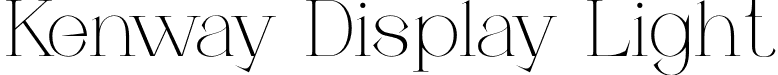 Kenway Display Light font - KenwayDisplay-Light.otf