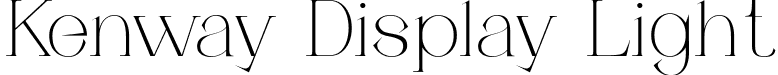 Kenway Display Light font - KenwayDisplay-Light.ttf