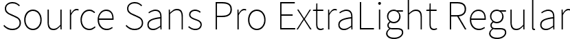 Source Sans Pro ExtraLight Regular font - SourceSansPro-ExtraLight.ttf
