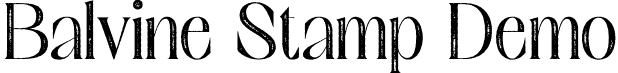 Balvine Stamp Demo font - BalvineStamp-Regular.otf