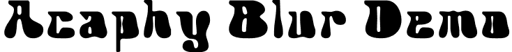 Acaphy Blur Demo font - AcaphyBlur-Regular.otf