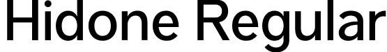 Hidone Regular font - Hidone-Regular.otf