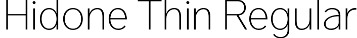 Hidone Thin Regular font - Hidone-Thin.otf