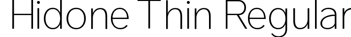 Hidone Thin Regular font - Hidone-Thin.ttf