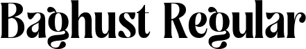 Baghust Regular font - Baghust.ttf