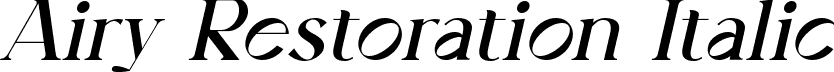 Airy Restoration Italic font - Airy Restoration (Oblique).ttf