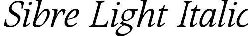 Sibre Light Italic font - Sibre-LightItalic.otf