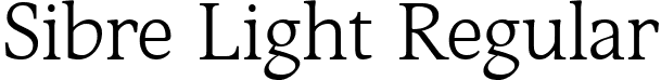Sibre Light Regular font - Sibre-Light.ttf