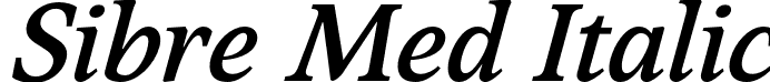 Sibre Med Italic font - Sibre-MediumItalic.otf