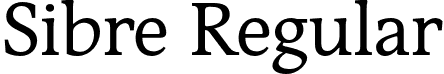 Sibre Regular font - Sibre-Regular.otf