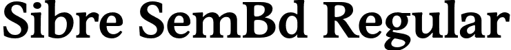 Sibre SemBd Regular font - Sibre-SemiBold.otf