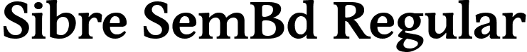Sibre SemBd Regular font - Sibre-SemiBold.ttf