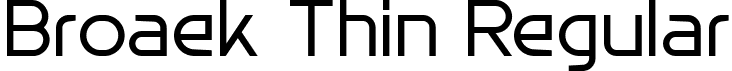 Broaek Thin Regular font - BroaekThin-qZRL2.ttf