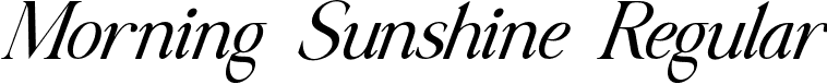 Morning Sunshine Regular font - Morning Sunshine Italic.otf