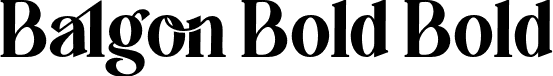 Balgon Bold Bold font - Balgon-Bold.otf