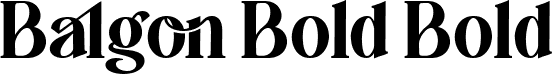 Balgon Bold Bold font - Balgon-Bold.ttf