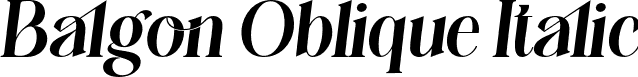 Balgon Oblique Italic font - Balgon-Oblique.otf