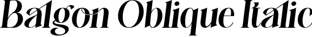 Balgon Oblique Italic font - Balgon-Oblique.ttf