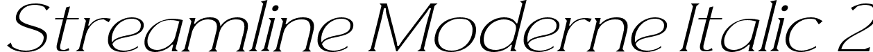Streamline Moderne Italic 2 font - Streamline Moderne Italic 2.ttf