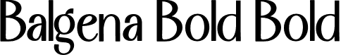 Balgena Bold Bold font - Balgena Bold.otf