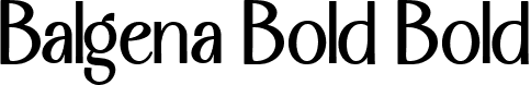 Balgena Bold Bold font - Balgena Bold.ttf