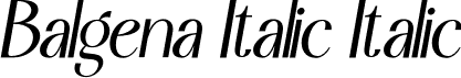 Balgena Italic Italic font - Balgena Italic.otf