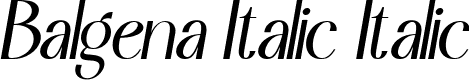 Balgena Italic Italic font - Balgena Italic.ttf