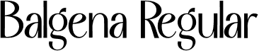 Balgena Regular font - Balgena Regular.otf