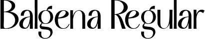 Balgena Regular font - Balgena Regular.ttf