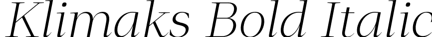 Klimaks Bold Italic font - Klimaks-BoldItalic.otf