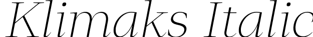 Klimaks Italic font - Klimaks-Italic.otf