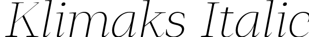 Klimaks Italic font - Klimaks-Italic.ttf