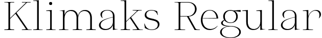 Klimaks Regular font - Klimaks-Regular.ttf