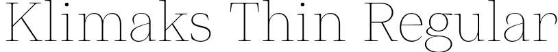 Klimaks Thin Regular font - Klimaks-Thin.otf