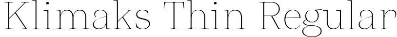 Klimaks Thin Regular font - Klimaks-Thin.ttf