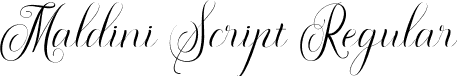 Maldini Script Regular font - Maldini Script.ttf