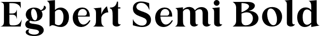 Egbert Semi Bold font - Egbert-SemiBold.otf