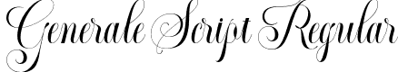 Generale Script Regular font - generale-script-font.otf