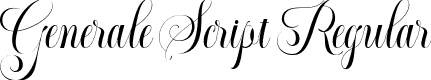 Generale Script Regular font - generale-script-font.ttf