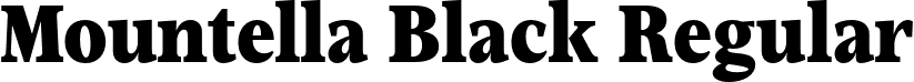 Mountella Black Regular font - Mountella-Black.otf