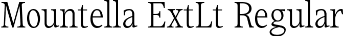 Mountella ExtLt Regular font - Mountella-ExtraLight.otf