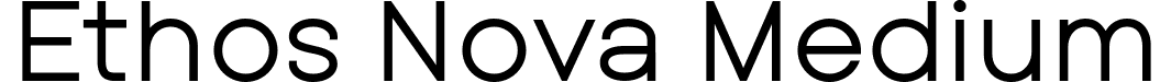 Ethos Nova Medium font - EthosNova-Medium.ttf