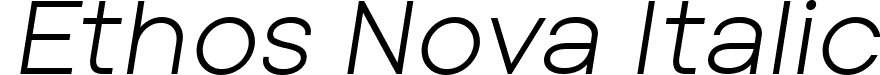 Ethos Nova Italic font - EthosNova-Italic.ttf