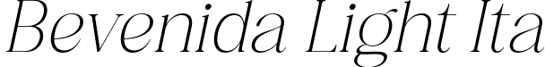 Bevenida Light Ita font - Bevenida-LightItalic.otf